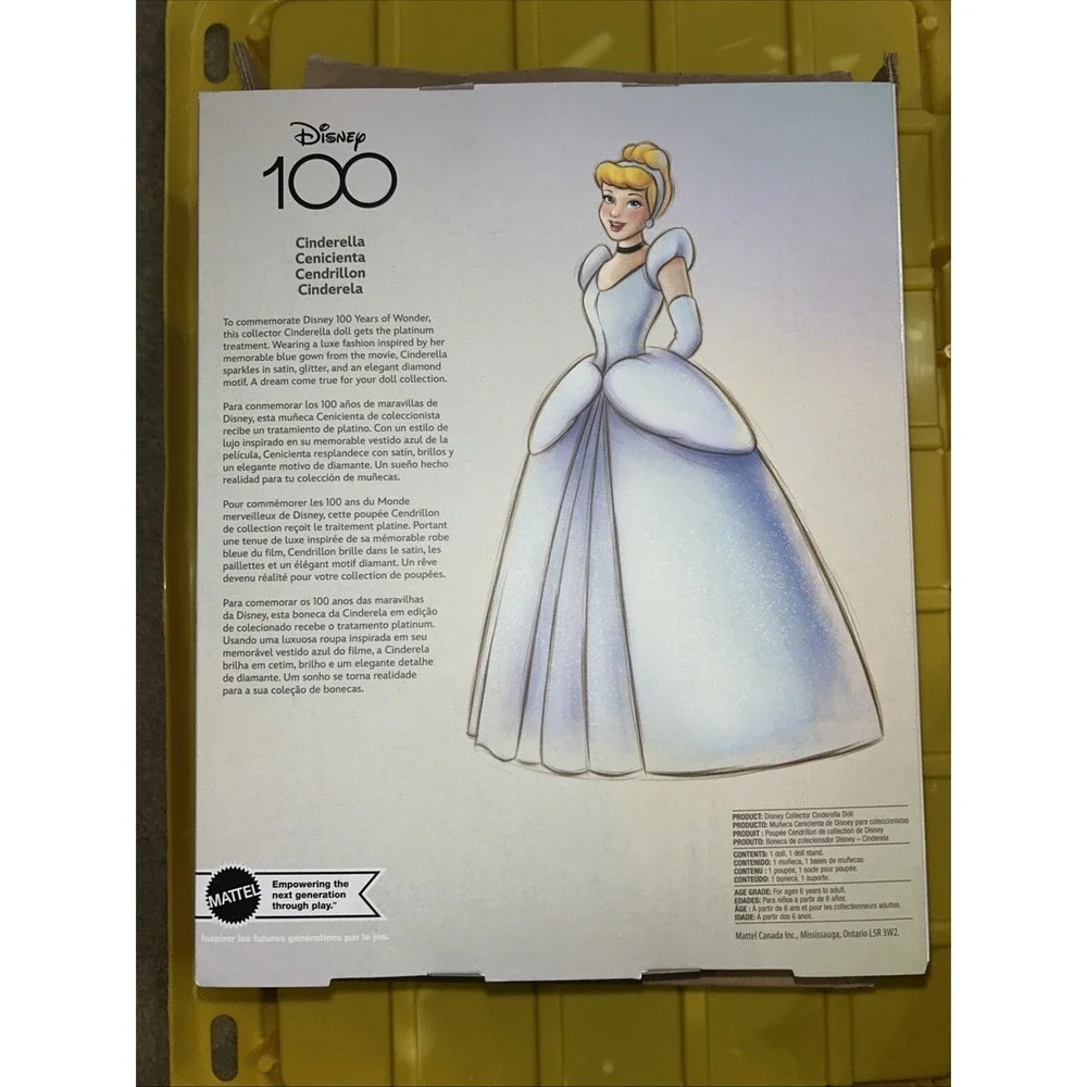 2023 Mattel HLX60 Disney Collector 100 Years of Wonder Cinderella Doll New Box